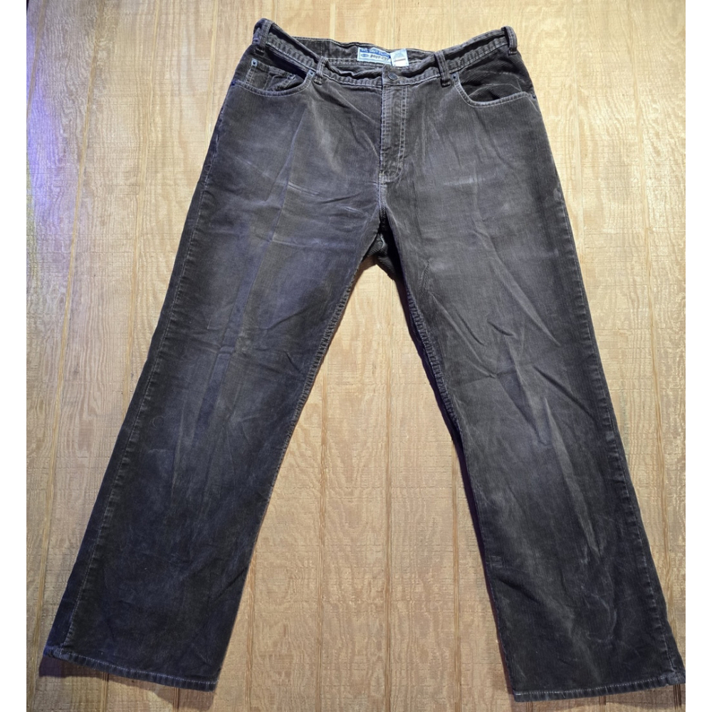 Vintage Y2k Old Navy Corduroy Pants Mens 36x30 Brown Boot Cut Beige